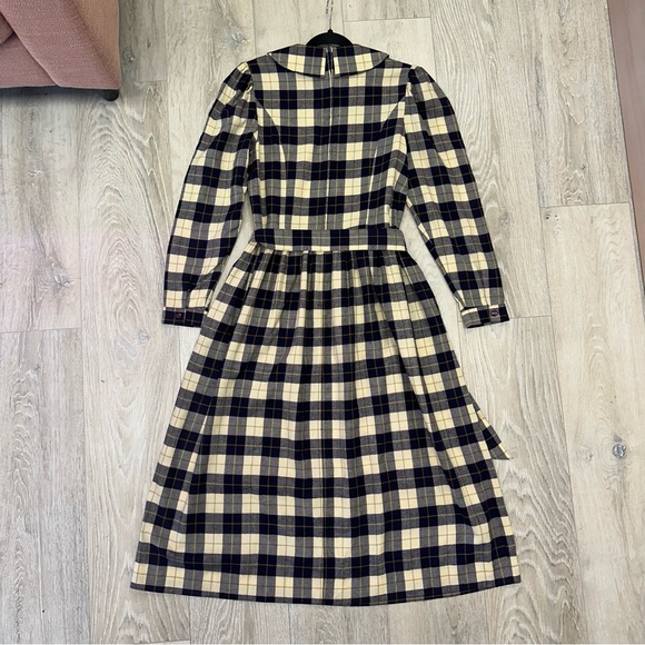 Vintage Laura Ashley wool blend plaid dress - Picture 4 of 10